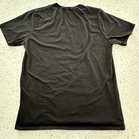 Used Karl Lagerfeld Paris Black Latitude & Longitude Tee Men's large - Picture 4 of 6
